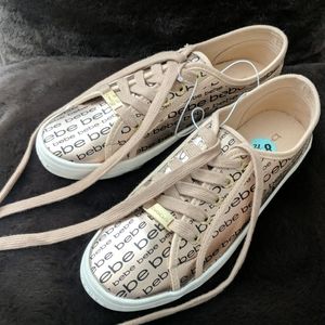 Rose Gold Bebe Sport Sneakers (New, Size 8.5)